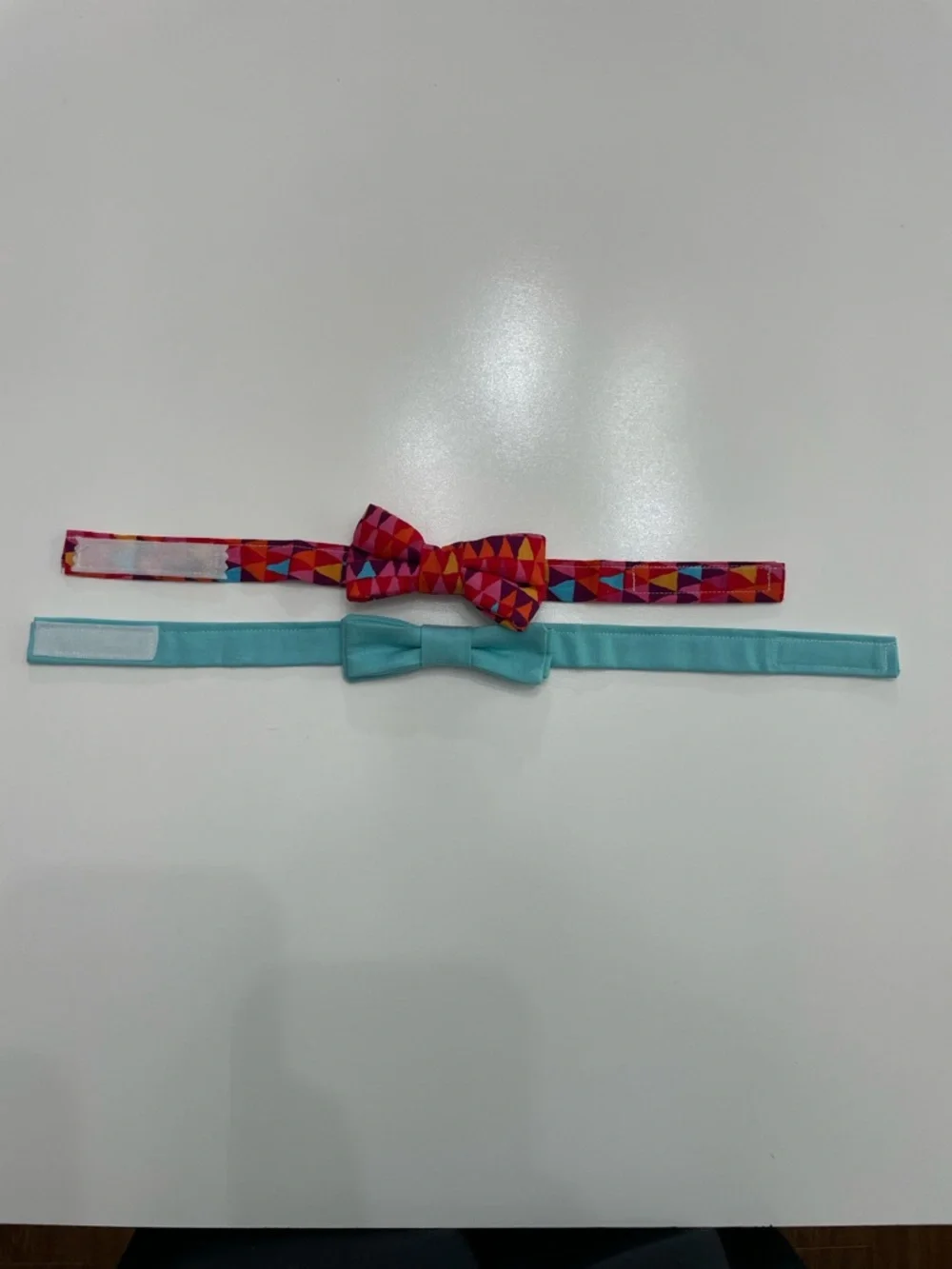 Summer Multicolor Geometric Bow Tie & Light Blue Bow Tie
